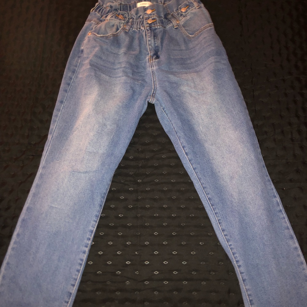 Paper bag waist jeans